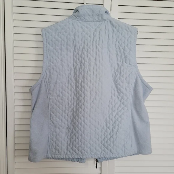 Columbia Sportswear Womens Size XL Full Zip Sleeveless Quilted Vest Light Blue - Picture 9 of 9